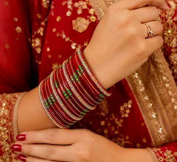Muzaffarpuri Lac Bangles for Women – 12 Pcs Handcrafted Traditional Bangles | Rajasthani Ethnic Design | Wedding, Festive & Party Wear Jewelry | Handmade Indian Kada Set