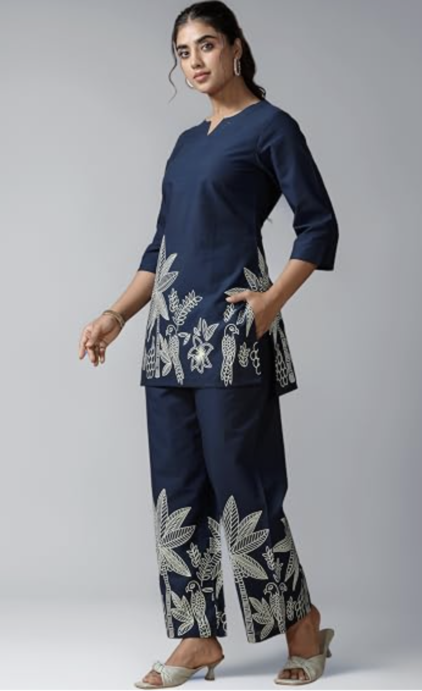 Pinkmint Women's Pure Cotton Co Ord Set