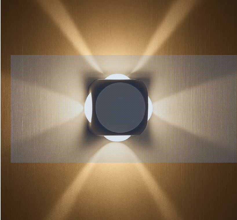 Desidiya® LED Outdoor UP Down Wall Light (Pack of 1) IP-65 Rainproof & Shockproof Alluminium Body 4 Way Exterior Wall Step Light Fixture (Warm White)